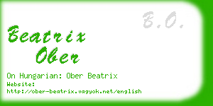 beatrix ober business card